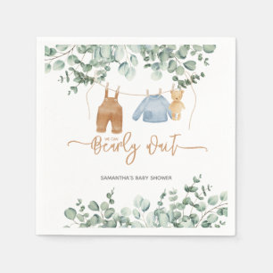 Servilleta De Papel Eucalipto verde Podemos esperar Baby Shower