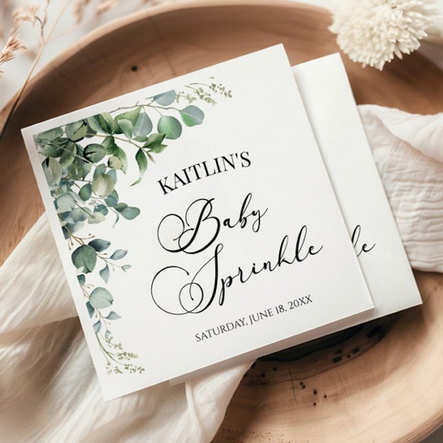 Servilleta De Papel Eucalipto Verde Sale Bebé Botánico Espolvoroso (Subido por el creador)