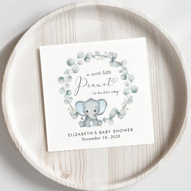 Servilleta De Papel Eucalyptus Baby Boy Shower (Subido por el creador)