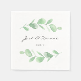 Servilleta De Papel Eucalyptus Boda personalizada Napkin