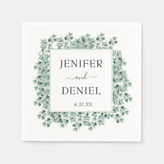 Servilleta De Papel Eucalyptus Botanical Greenery  Wedding