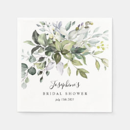 Servilleta De Papel Eucalyptus Bridal Shower Paper Napkin