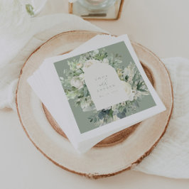 Servilleta De Papel Eucalyptus Floral Sage Green Boda