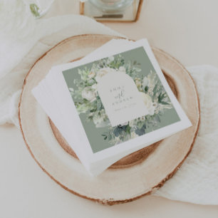 Servilleta De Papel Eucalyptus Floral Sage Green Boda