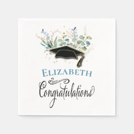 Servilleta De Papel Eucalyptus Gold Felicitaciones Graduación