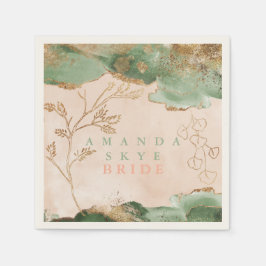 Servilleta De Papel Eucalyptus Gold Moss Resumen moderno