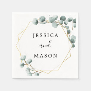 Servilleta De Papel Eucalyptus Greenery Boda Cocktail Napkin