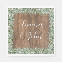 Servilleta De Papel Eucalyptus Greenery Wedding Napkin | Rustic