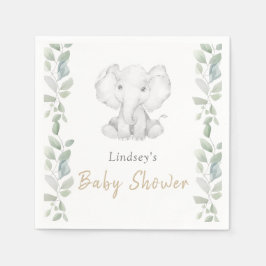 Servilleta De Papel Eucalyptus Little Elephant Baby Shower