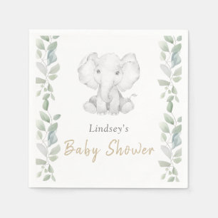 Servilleta De Papel Eucalyptus Little Elephant Baby Shower