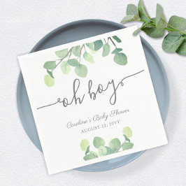 Servilleta De Papel Eucalyptus Oh Boy Baby Shower