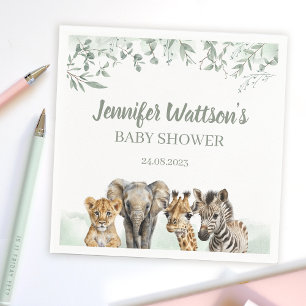 Servilleta De Papel Eucalyptus Safari animales bebé ducha pañales de p