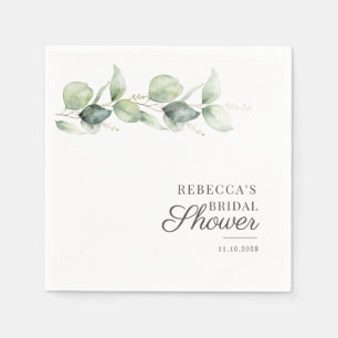 Servilleta De Papel Eucalyptus Suculento Botánico Desayuno de Novia