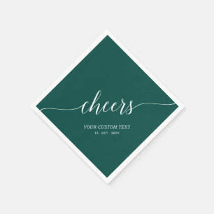 Servilleta De Papel Evento alegre con letra elegante y verde
