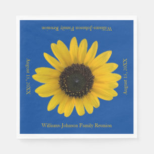 Servilleta De Papel Evento azul personalizado de girasol