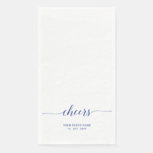Servilleta De Papel Evento Blue Elegant Script Lettering Chetering