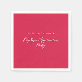 Servilleta De Papel Evento de Apreciación de Empleados Rojos