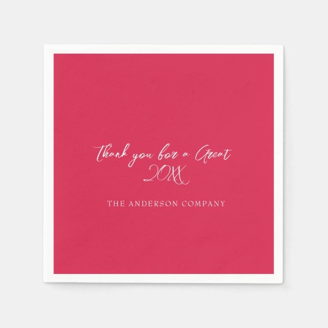 Servilleta De Papel Evento de Apreciación de Empleados Rojos (Anverso)