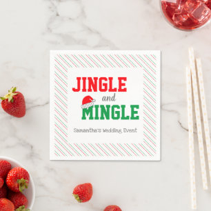 Servilleta De Papel Evento de Boda de Navidad Jingle and Mingle
