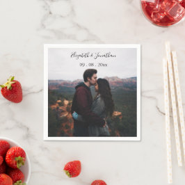 Servilleta De Papel Evento de Boda fotográfico personalizado