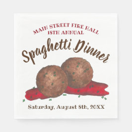 Servilleta De Papel Evento de caridad de albóndigas italianas