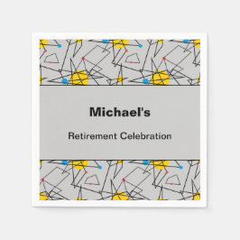 Servilleta De Papel Evento de Personalizado de patrón retro geométrico