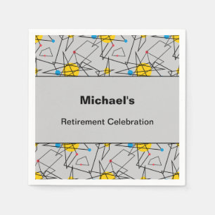 Servilleta De Papel Evento de Personalizado de patrón retro geométrico