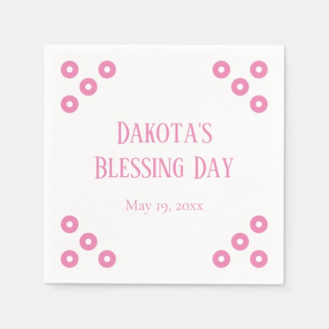 Servilleta De Papel Evento especial Pink Polka-dot (Anverso)