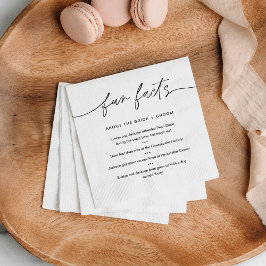 Servilleta De Papel EVERLEIGH Fun Facts About Bride & Groom (set 50)