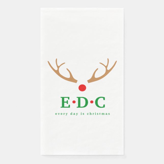 Servilleta De Papel Every Day is Christmas Guest Towels (Anverso)