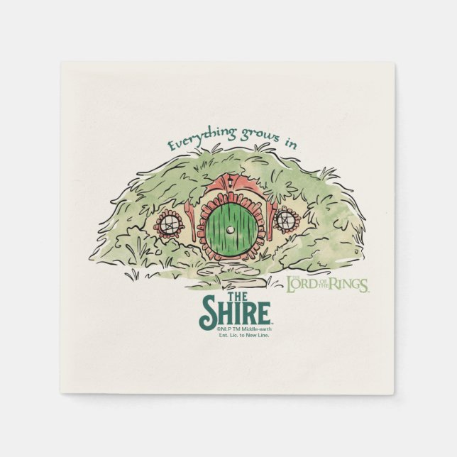 Servilleta De Papel Everything Grows in THE SHIRE™ (Anverso)
