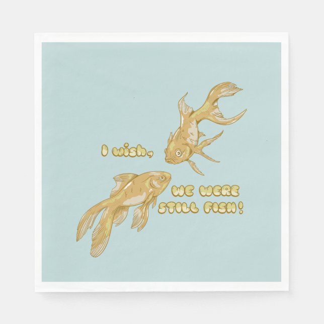 Servilleta De Papel Evolución de peces pececillo divertido (Anverso)