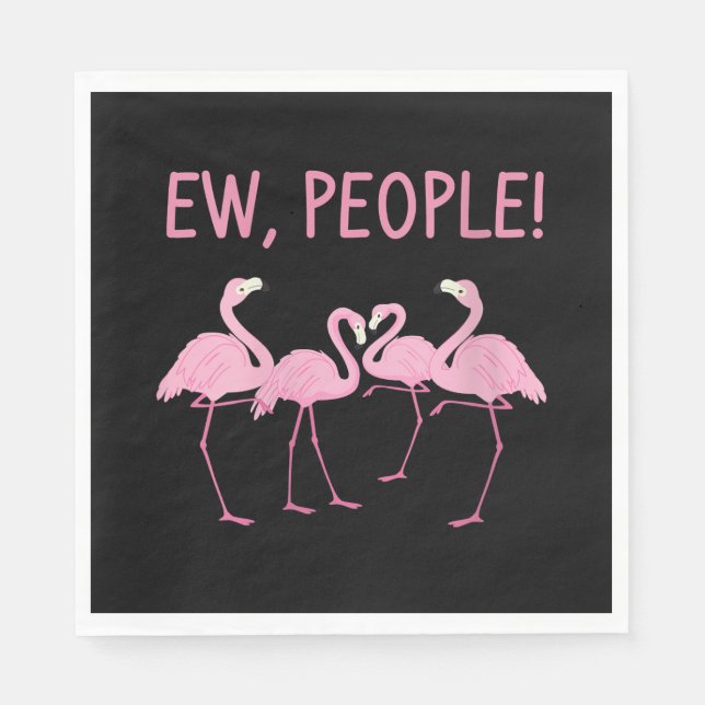 Servilleta De Papel Ew People Flamingo Social Distance Tropical (Anverso)