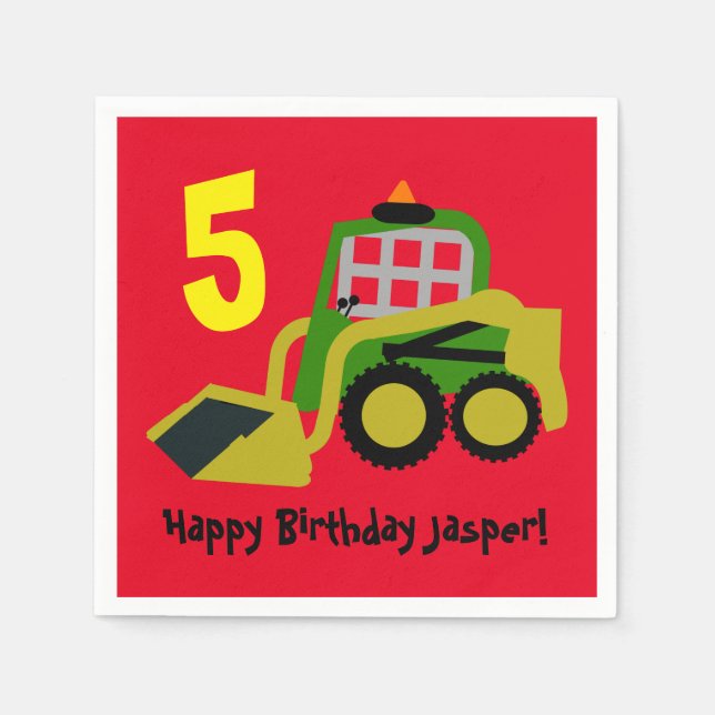 Servilleta De Papel Excavadora Bobcat (Anverso)