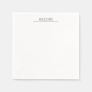 Servilleta De Papel Exclusivo Personal Clásico Blanco Nombre Propio