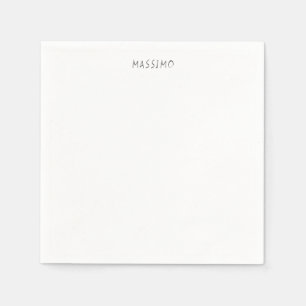 Servilleta De Papel Exclusivo Personal Clásico Blanco Nombre Propio