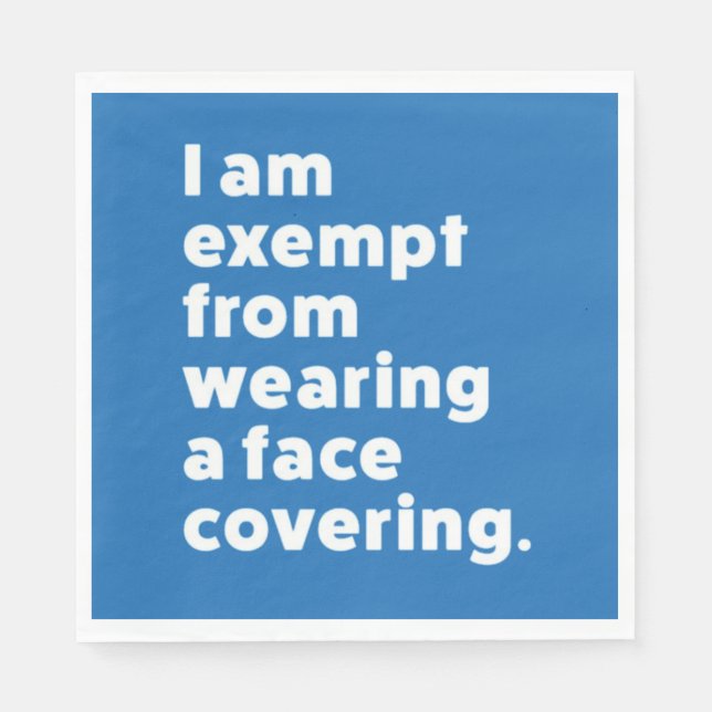 Servilleta De Papel Exención de usar un recubrimiento facial (Anverso)