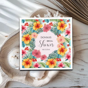 Servilleta De Papel Exótico floral hawaiano para despedida de soltera