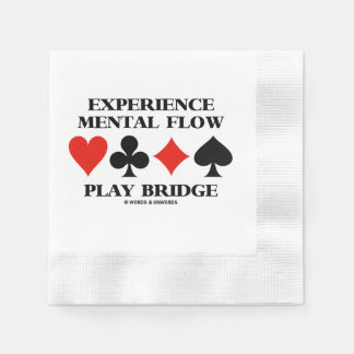 Servilleta De Papel Experimenta el Flujo Mental Juega Bridge 4 Palos d