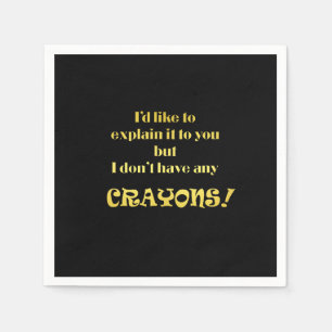 Servilleta De Papel Explicaciones divertidas con el Chiste Crayons