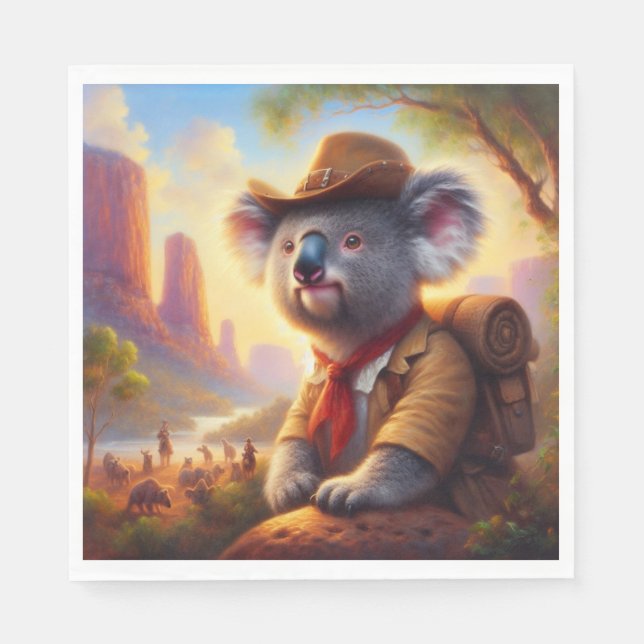 Servilleta De Papel Explorador de Koala (Anverso)