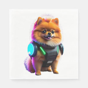 Servilleta De Papel Explorador Pomerania Cibernético del Futuro