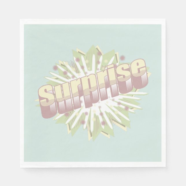 Servilleta De Papel Explosión de onomatopoyía de sorpresa (Anverso)