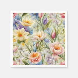 Servilleta De Papel Exquisitas Flores De Primavera Sofisticadas. Pintu
