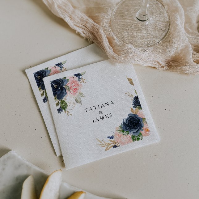 Servilleta De Papel Exquisito Boda floral de otoño Napkin (Subido por el creador)