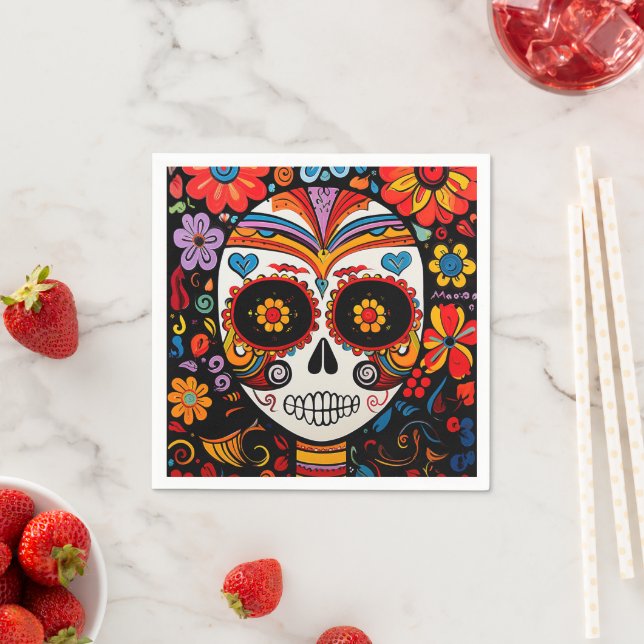 Servilleta De Papel 💀 Exquisito Día de Muertos (In situ)