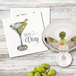 Servilleta De Papel Extra Dirty Martini Cocktail Napkin