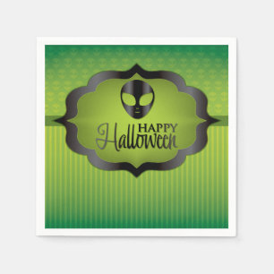 Servilleta De Papel Extraterrestre verde de Halloween