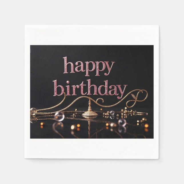 Servilleta De Papel Extravagante elegante y lujoso Rubor Rosa (Anverso)