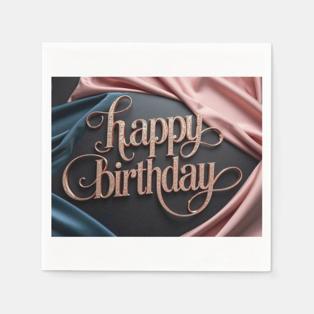 Servilleta De Papel Extravagante lujo de cumpleaños (Anverso)
